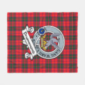 Drummond Modern Clan Badge Tartan Pset Fleece Deken (Voorkant (Horizontaal))