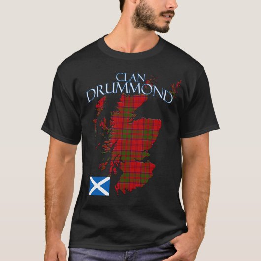 Drummond Scottish Clan Tartan Schotland T-shirt (Voorkant)