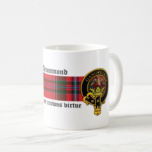 Drummond Scottish crest and Tartan mok (Voorkant rechts)