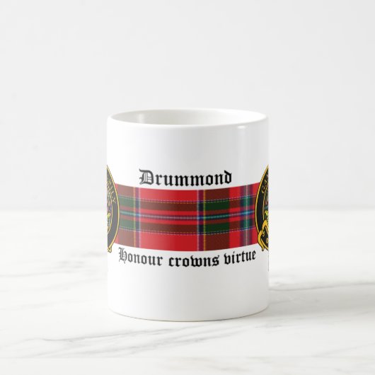 Drummond Scottish crest and Tartan mok (Center)