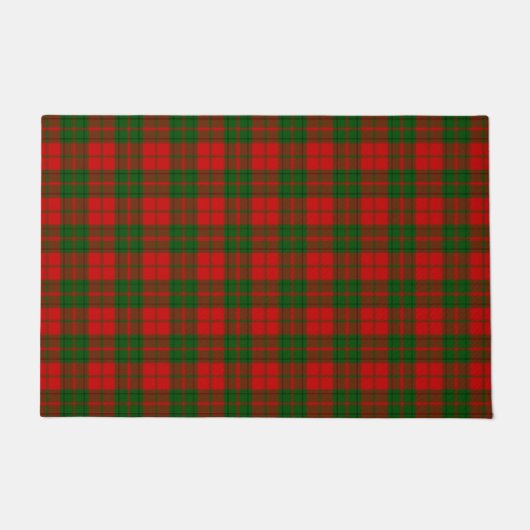 Drummond tartan roodgroene vlecht deurmat (Voorkant)