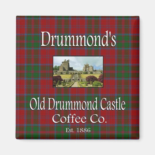 Drummond's Old Drummond Castle Coffee Co. magneet (Voorkant)