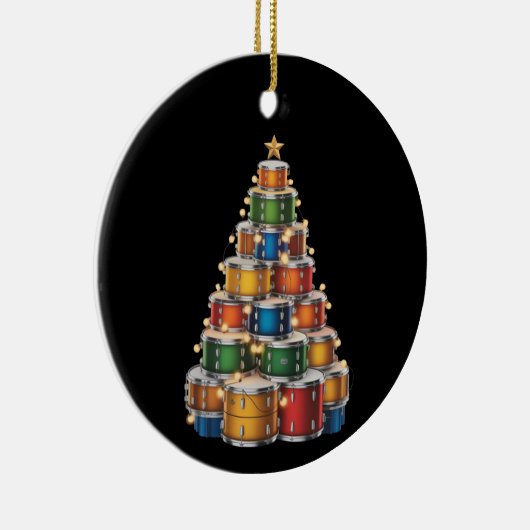Drumms Kerstboom Drummer Keramisch Ornament (Rechts)