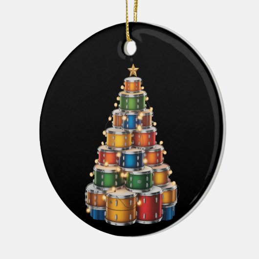 Drumms Kerstboom Drummer Keramisch Ornament (Links)