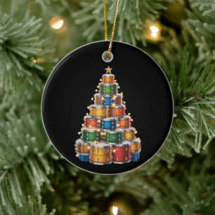 Drumms Kerstmis Kerstboom Drummer Keramisch Ornament
