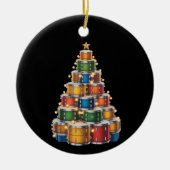 Drumms Kerstmis Kerstboom Drummer Keramisch Ornament (Voorkant)
