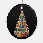 Drumms Kerstmis Kerstboom Drummer Keramisch Ornament (Links)