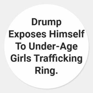 Drump stelt zichzelf bloot Hankamer Artjunkhaus Co Ronde Sticker