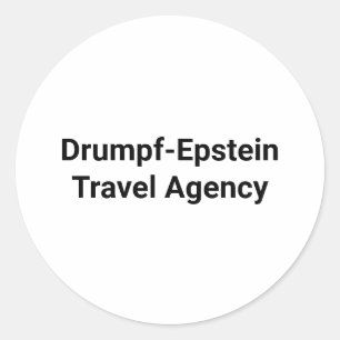 Drumpf-Epstein reisbureau Hankamer Artjunkhaus Ronde Sticker