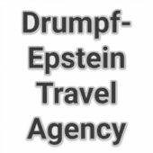 Drumpf-Epstein reisbureau Hankamer Artjunkhaus Sticker (Voorkant)