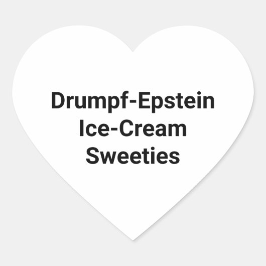 Drumpf-Epstein Sweeties Hankamer Artjunkhaus Yum! Hart Sticker (Voorkant)