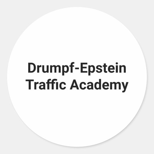 Drumpf-Epstein Trafficking Hankamer Artjunkhaus Ronde Sticker (Voorkant)