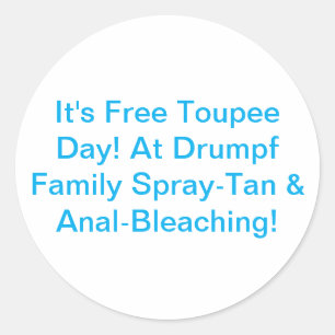 Drumpf Family Spray-Tan Hankamer Artjunkhaus Comic Ronde Sticker