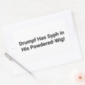 Drumpf's pruik heeft Syph Hankamer Artjunkhaus str Rechthoekige Sticker (Envelop)