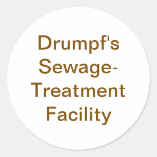 Drumpf's Rioolwaterzuiveringsinstallatie Artjunkha Ronde Sticker