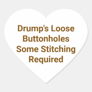 Drump's Losse Knoopsgaten Hankamer Artjunkhaus Yum Hart Sticker