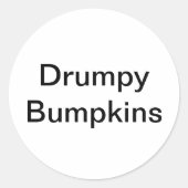 Drumpy Bumpkins Jeff Hankamer Artjunkhaus Comic Ronde Sticker (Voorkant)