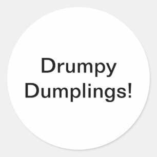 Drumpy Dumplings Jeff Hankamer Artjunkhaus Comic Ronde Sticker