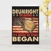 Drumright Oklahoma Usa Vlag 4 juli Kaart (Gele Bloem)