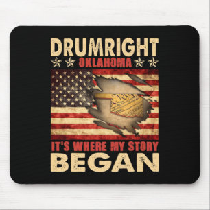 Drumright Oklahoma Usa Vlag 4 juli Muismat