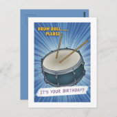 Drumroll alsjeblieft! Grappige Pop Art Verjaardag  Briefkaart (Voorkant / Achterkant)