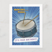 Drumroll alsjeblieft! Grappige Pop Art Verjaardag Briefkaart (Voorkant)