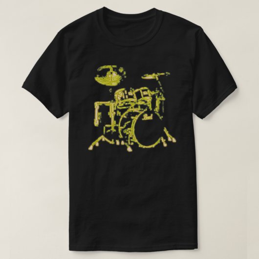 Drums 24 Neon Yellow T-shirt (Design voorkant)