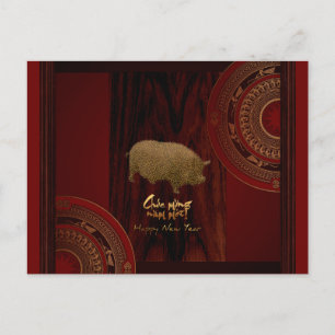 Drums 2 Varkenshaar Vietnamese begroeting Briefkaa Briefkaart