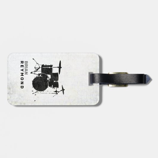 Drums Bagage-label drummer Reis Bagagelabel (Achterkant horizontaal)