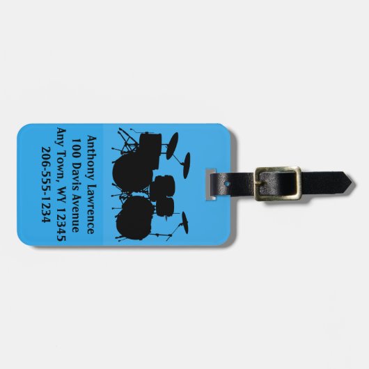 Drums Bagagelabels voor doorschuiving (Voorkant horizontaal)