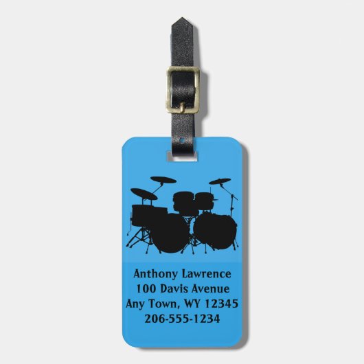 Drums Bagagelabels voor doorschuiving (Voorkant verticaal)