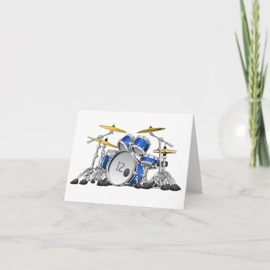 Drums Birthday-kaart - 12 Kaart (Voorkant)