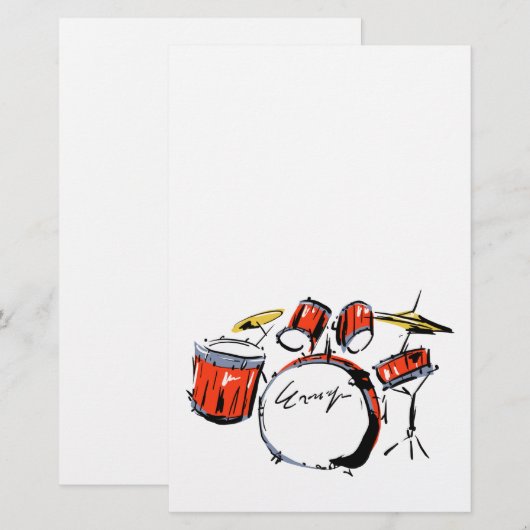 drums briefpapier (Voorkant / Achterkant)