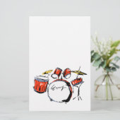 drums briefpapier (Staand voorkant)