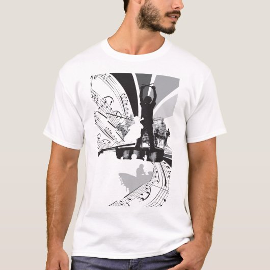 drums cello illustratie t-shirt (Voorkant)
