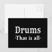 Drums Dat Is Alles Grappige Muziek Briefkaart (Voorkant / Achterkant)