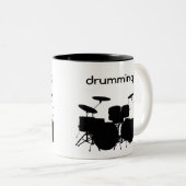 Drums Design Coffee-Mok Tweekleurige Koffiemok (Voorkant rechts)