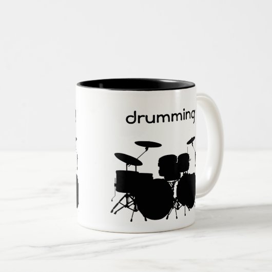 Drums Design Coffee-Mok Tweekleurige Koffiemok (Voorkant rechts)