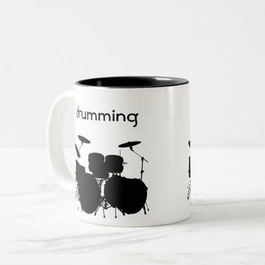 Drums Design Coffee-Mok Tweekleurige Koffiemok (Voorkant links)