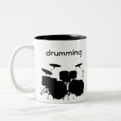 Drums Design Coffee-Mok Tweekleurige Koffiemok (Links)