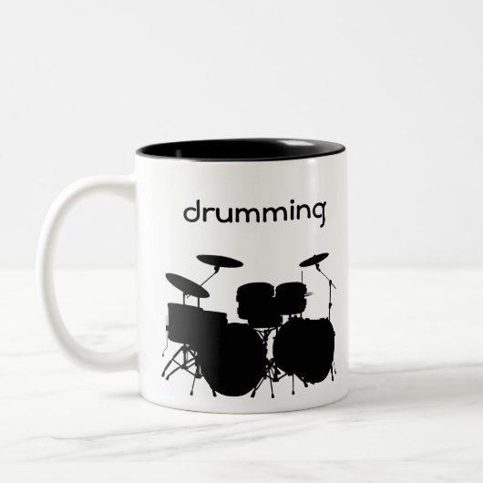 Drums Design Coffee-Mok Tweekleurige Koffiemok (Links)
