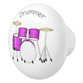 Drums Design Personalised Keramische Knop (Rechts)