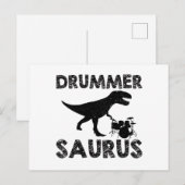 Drums Dinosaurs | Drummer Musician Gifts Briefkaart (Voorkant / Achterkant)