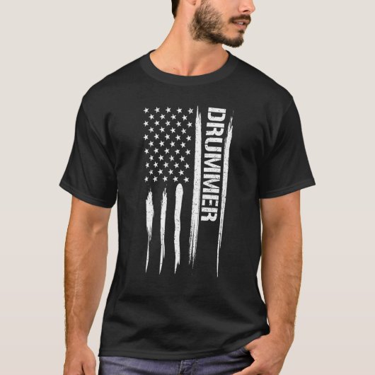 Drums Drummer - American Flag Sayings_1 T-shirt (Voorkant)