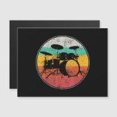 Drums Drummer Band Drumset Retro  (Voorkant / Achterkant)