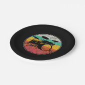 Drums Drummer Band Drumset Retro  Papieren Bordje (Gekanteld)