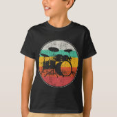 Drums Drummer Band Drumset Retro  T-shirt (Voorkant)