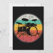 Drums Drummer Band Drumset Retro Vintage Kaart (Achterkant)