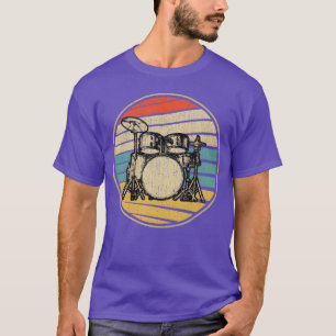 Drums Drummer Band Drumstel Drum Set 70s 80s cadea T-shirt