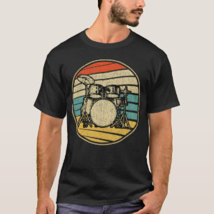 Drums Drummer Band Drumstel Retro Vintage Drum ret T-shirt
